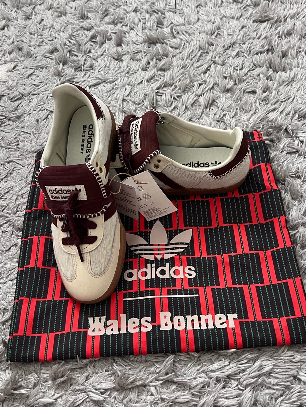 Wales Bonner Adidas Samba pony hair tonal sneakers - Picture 10 of 10